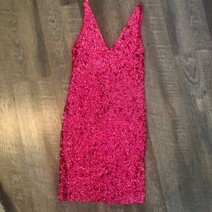 Pink sequin dress